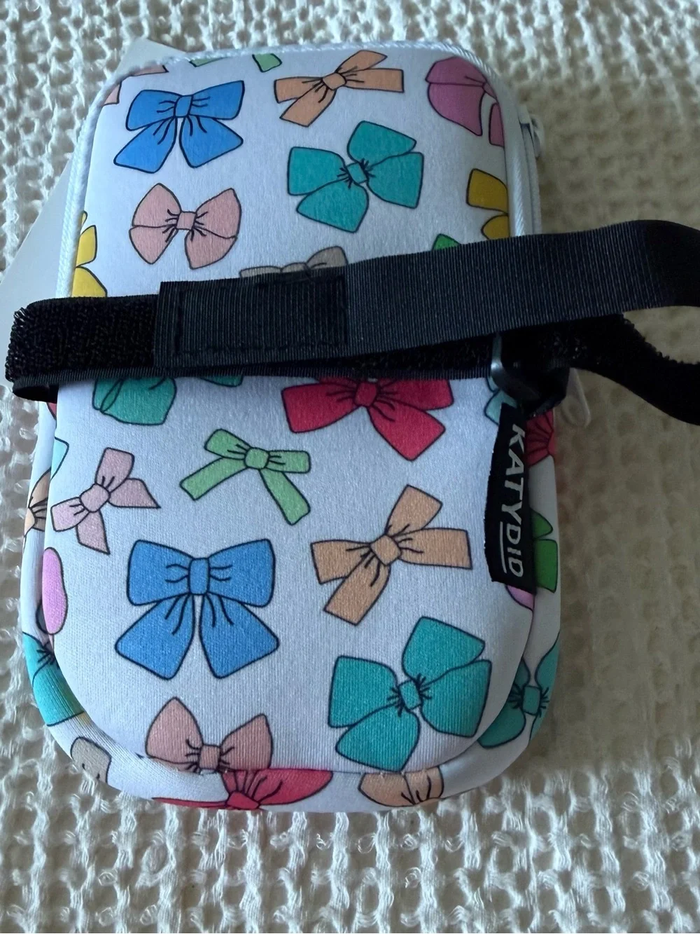 Katydid Tumbler Zipper Pouch with Multicolor Bows